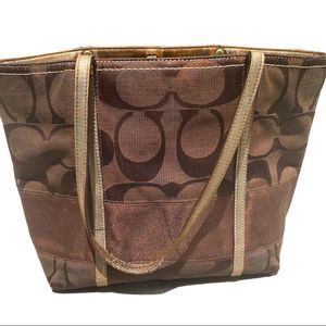 Coach Signature Canvas Logo Tote